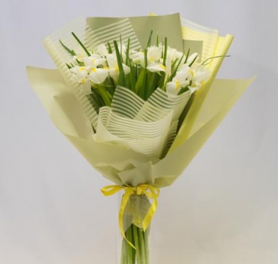 Букет цветов Белая ириска