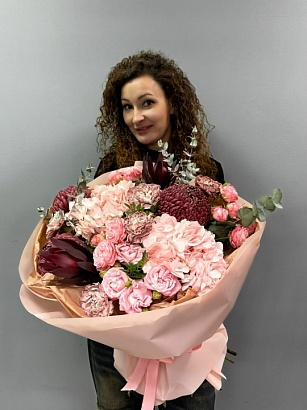 Букет цветов Розовый шоколад