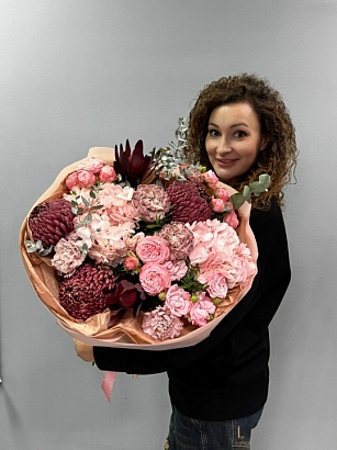 Букет цветов Розовый шоколад