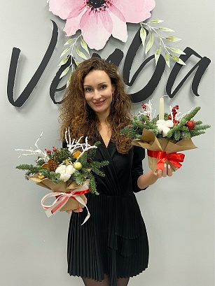 Букет цветов Зимний подарок