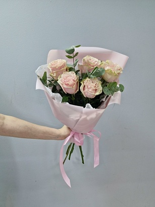 Букет цветов Розовое счастье